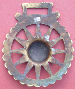 Stamped Domed Star, Top Hat Hanger with no Scalloops in Hanger Hole